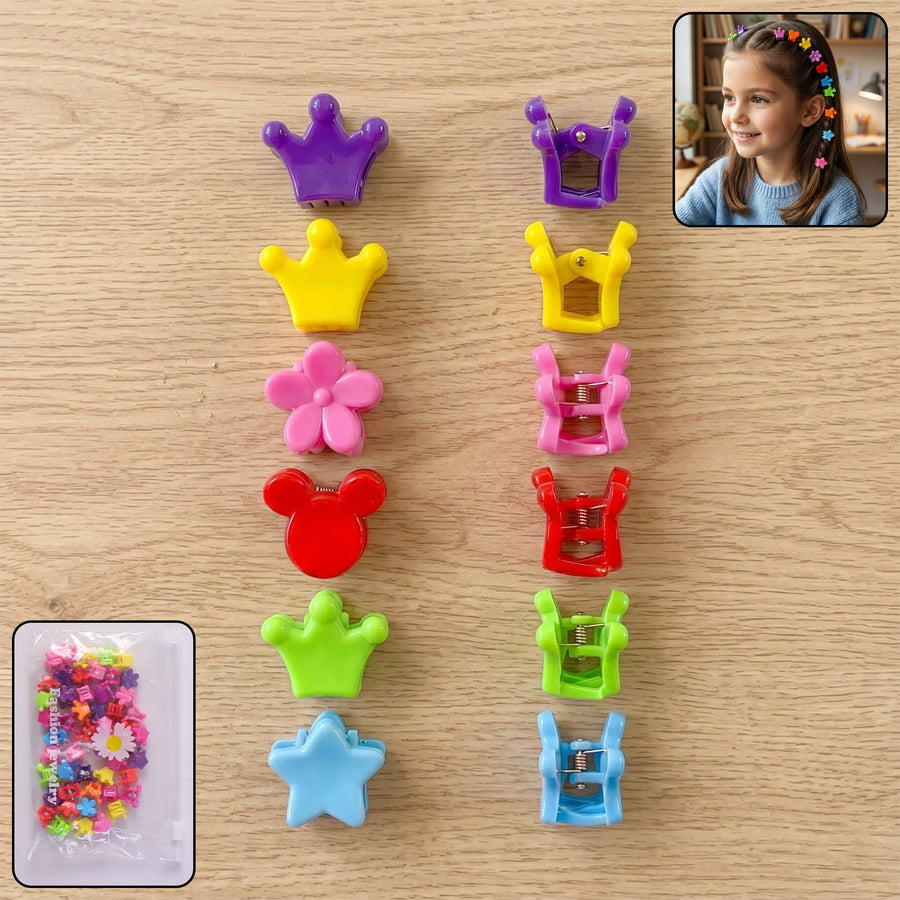 Colorful Mini Hair Claw Clips Set (1 Set)