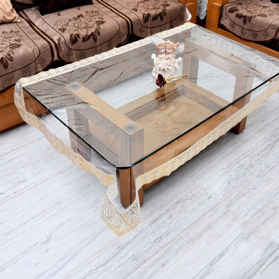 87x59 Inch Transparent PVC Table Cover (1 Pc)