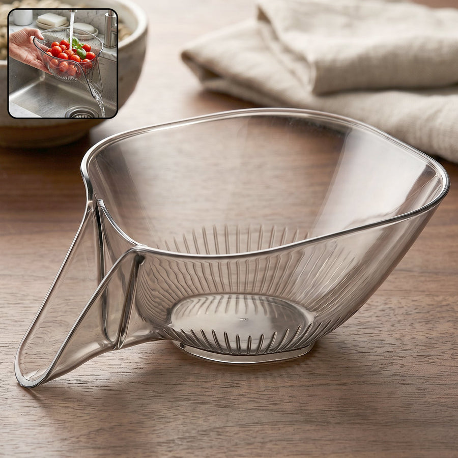 Fruit & Vegetable Washing Strainer Basket for Kitchen Sink, Drain Basket with Funnel (1 Pc)