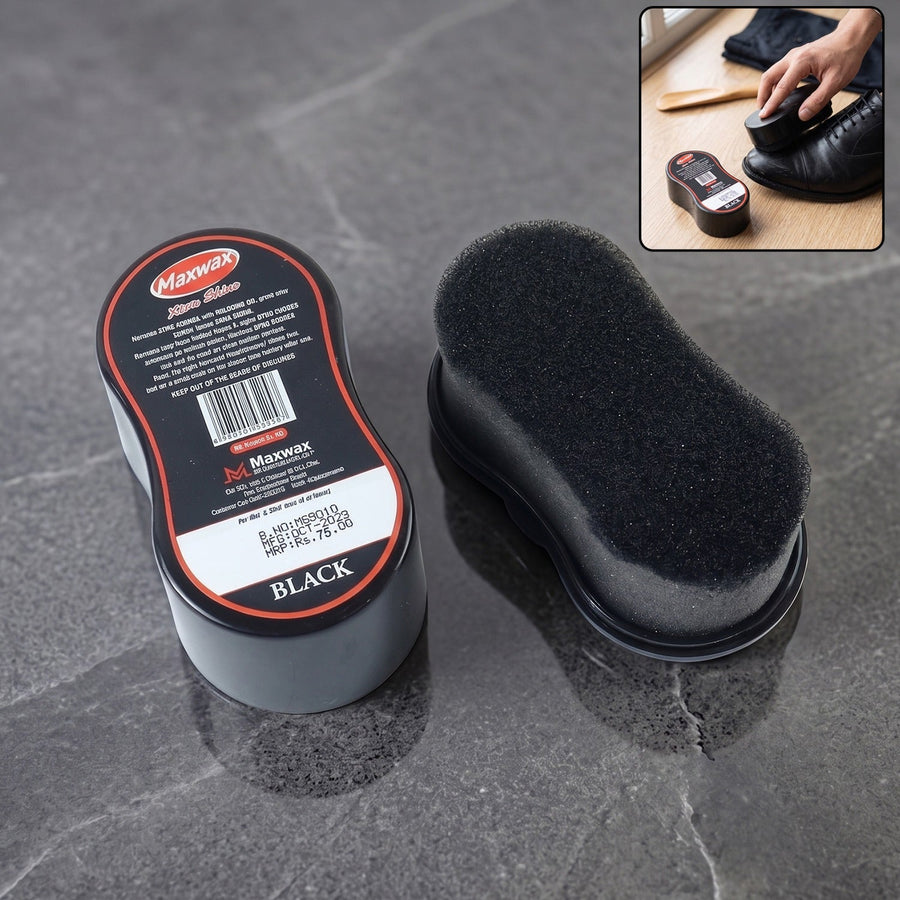 Maxwax Black Instant Shoe Shiner (1 Pc, 4.5 ML)