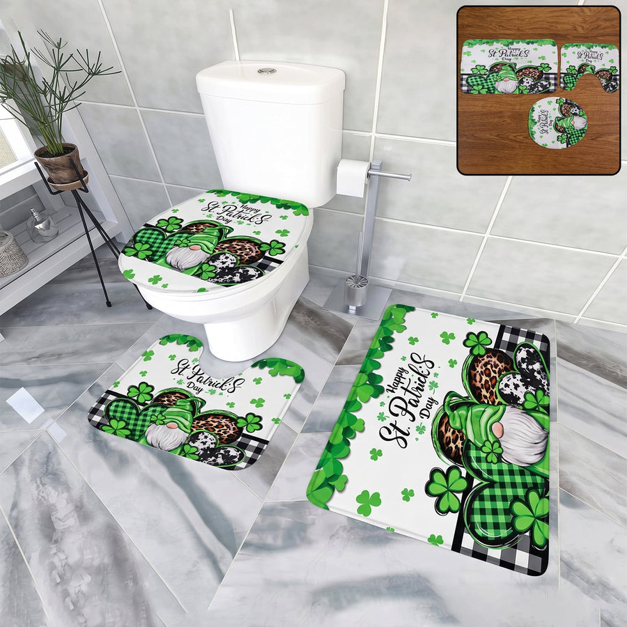 3 in 1 Bathroom Mat Set (1 Set, Mix Design)