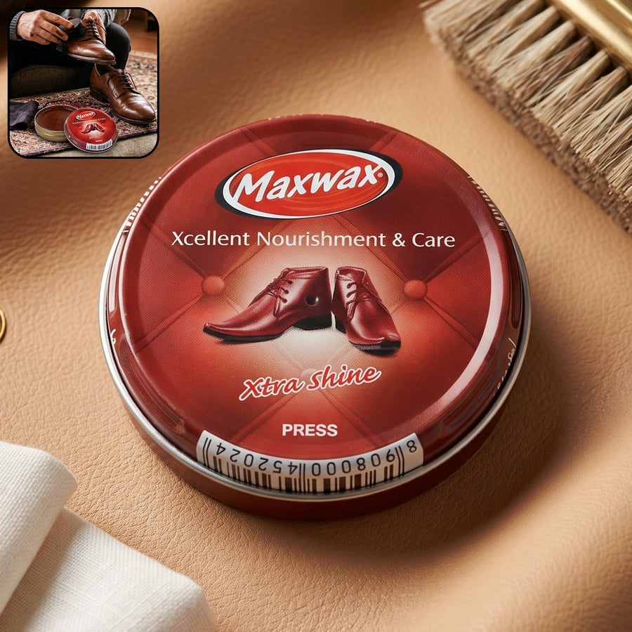 Maxwax Brown Shoe Polish Cream (1 Pc, 15 Gm)