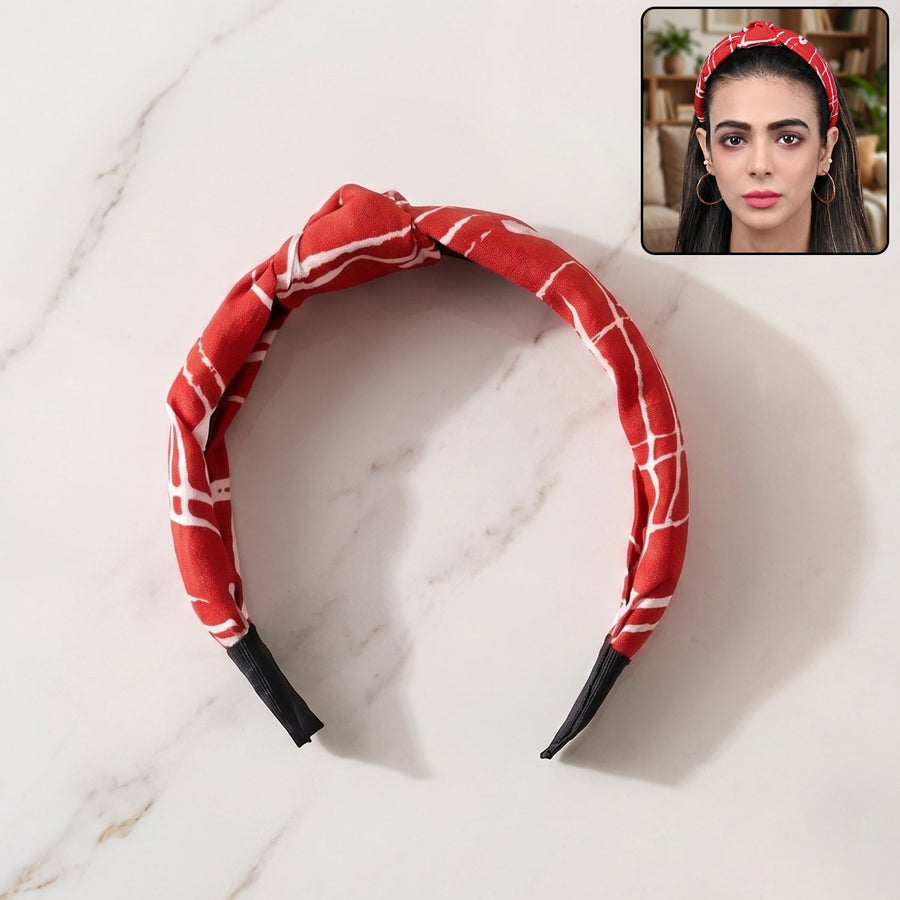 Stylish Printed Knot Design Hairband (1 Pc / Mix Color)