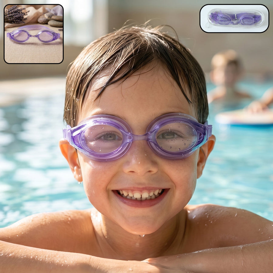 Kids Lightweight Swimming Goggles with Flexible Frame and Leak-Proof Seal  – 1 Pc