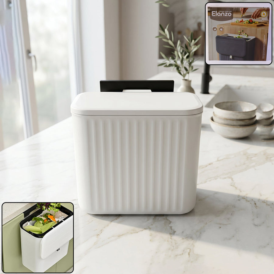 Portable Plastic Kitchen Dustbin, Trash Bin (1 Pc, 25x22 Cm)