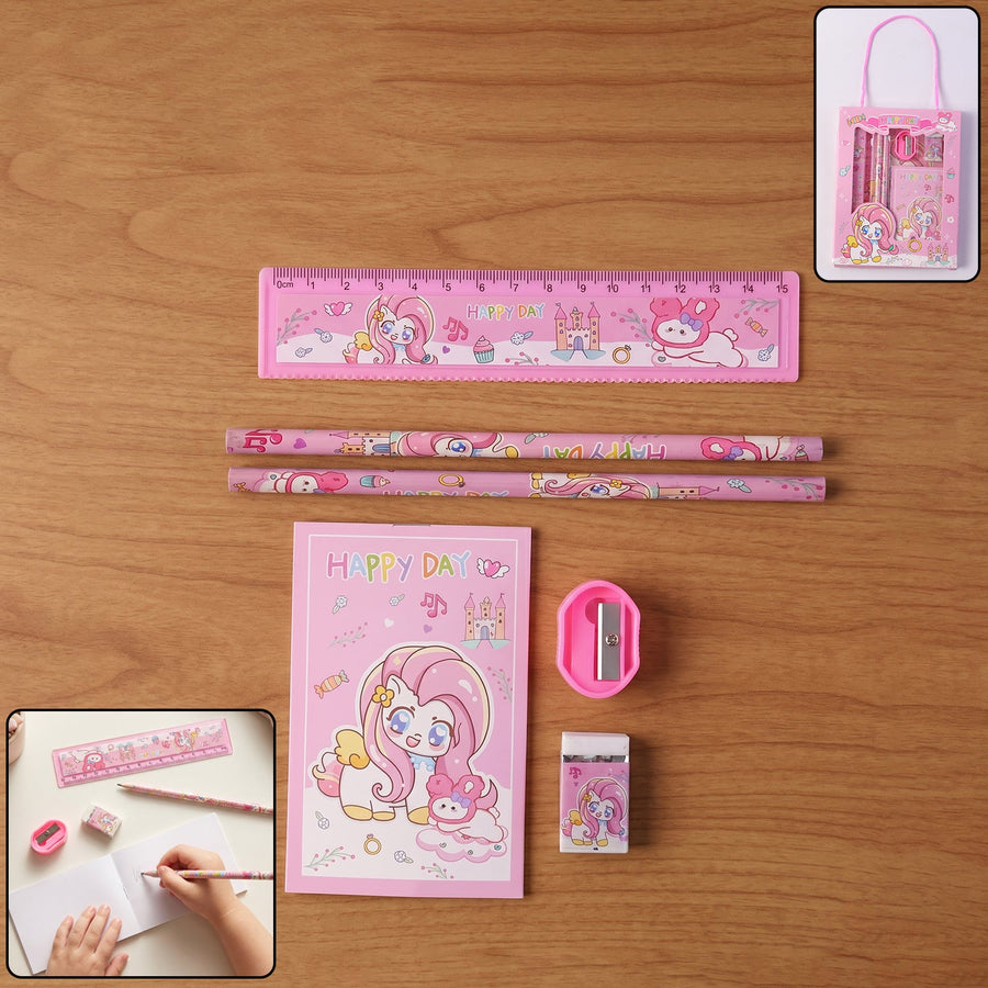Cartoon Stationery Gift Set - Cute Unicorn Design