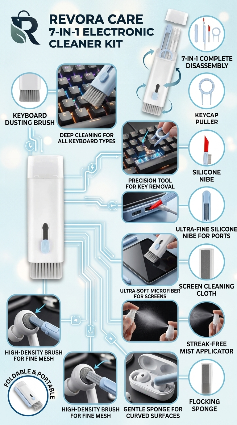 Revora SmartClean 7 in 1 Electronic Cleaner kit
