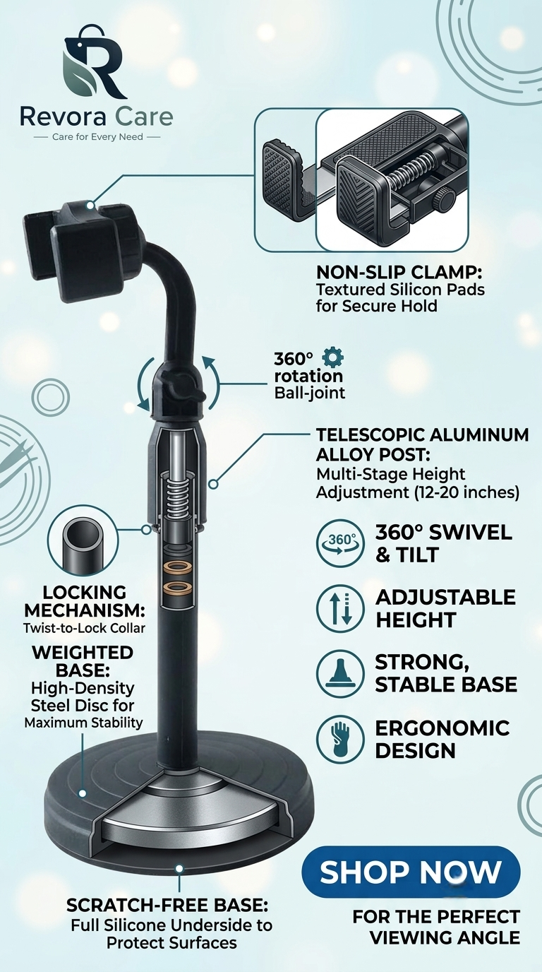 Revora SnapGrip Adjustable 360° Rotating Mobile Phone Holder