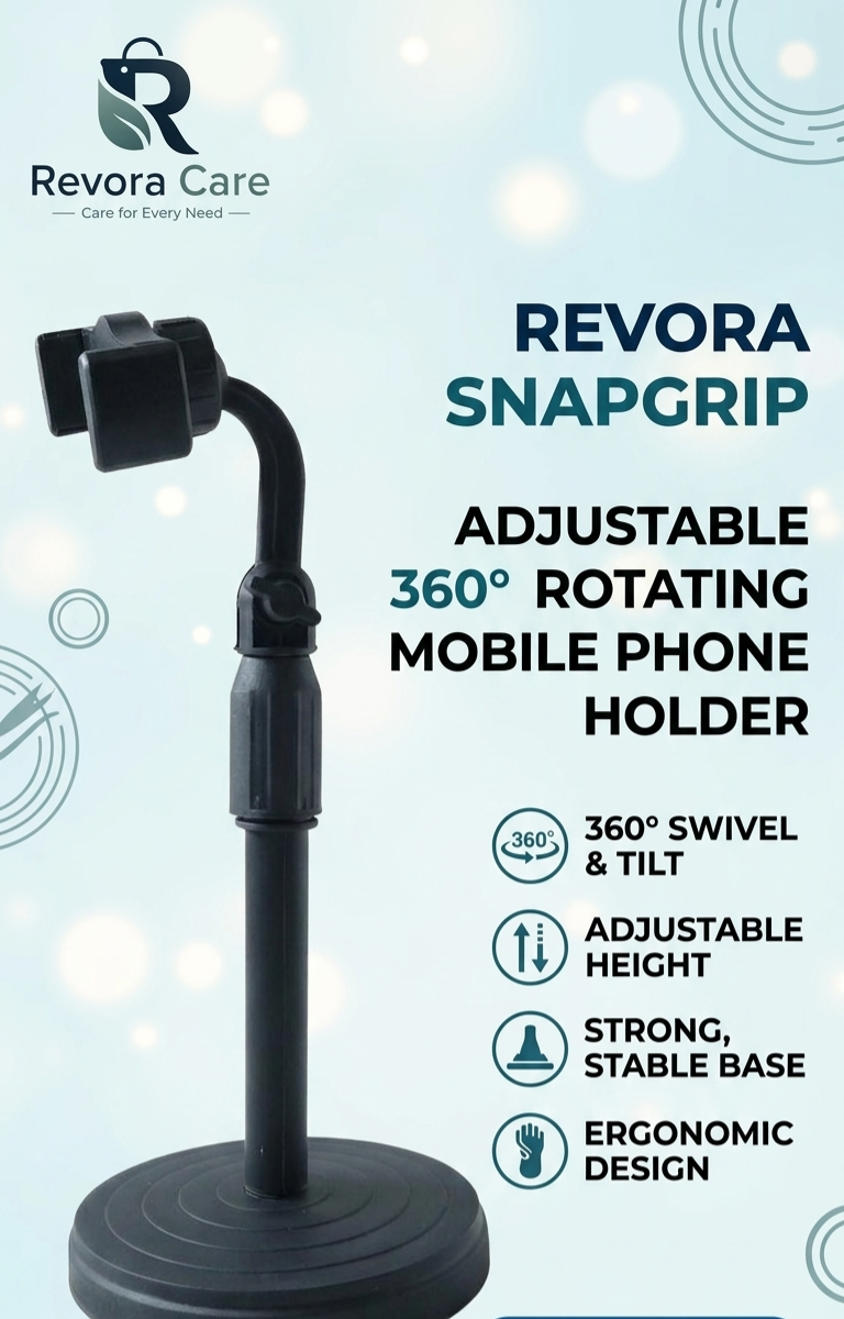 Revora SnapGrip Adjustable 360° Rotating Mobile Phone Holder