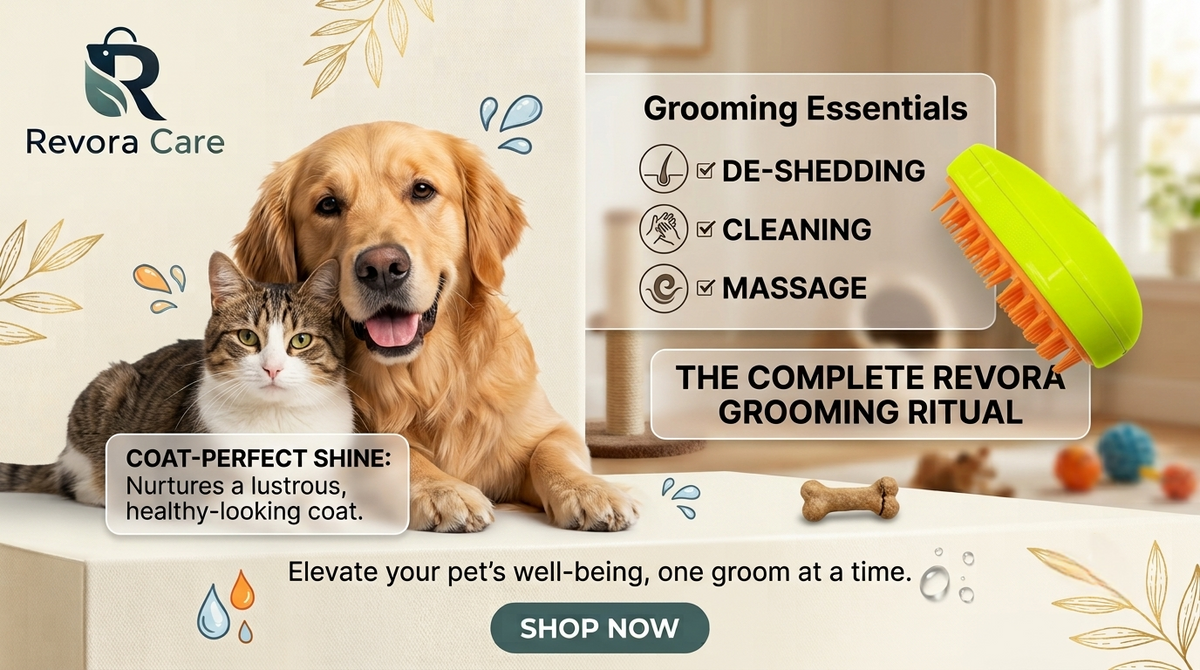 Revora 3-in-1 PawClean Grooming Brush