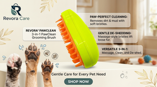 Revora 3-in-1 PawClean Grooming Brush